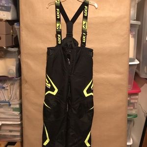 FXR Youth Snowmobile Pants Black/hi vis Hydrx shell F.A.S.T Therma Flex